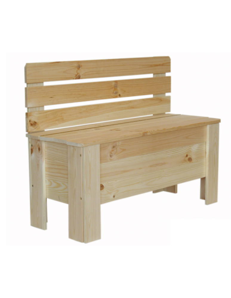 Stoły i ławki - Ławka drewniana ze skrzynią B12L 54x71x29 Naturalna - product b2b.wamar.biz 1