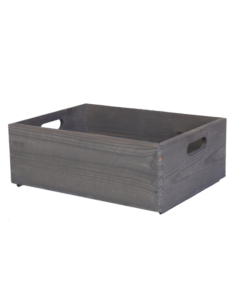 Skrzynie i skrzynki drewniane - Drewniana Skrzynka S-07 / 13,5x40x30 cm - Szara - product b2b.wamar.biz 1