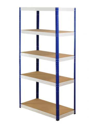 Regały - Regał Helios 196x120x50 cm 5 półek/400kg Biało-Niebieski - product 26