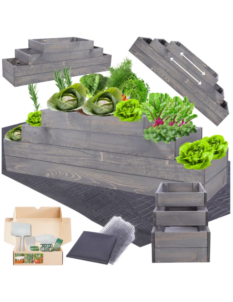Grządki kaskadowe - Skrzynia na warzywa regulowana skrzynie na warzywnik inspekt 36x117x30 - product b2b.wamar.biz 1