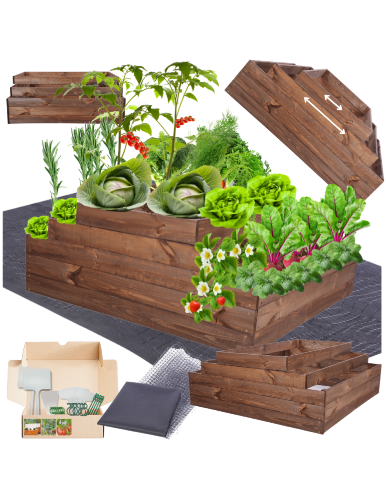 Grządki kaskadowe - Skrzynia na warzywa regulowana skrzynie na warzywniak inspekt 45x117x120 - product b2b.wamar.biz 1