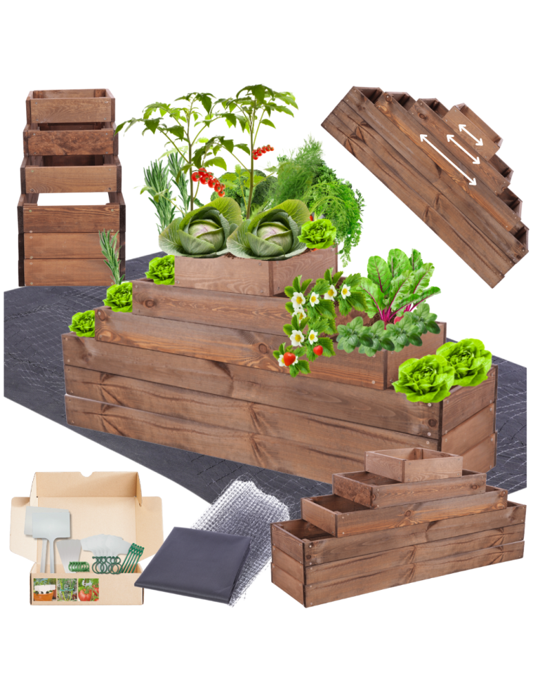 Grządki kaskadowe - Grządka na warzywa regulowana skrzynie na warzywniak inspekt 54x117x30 - product b2b.wamar.biz 1