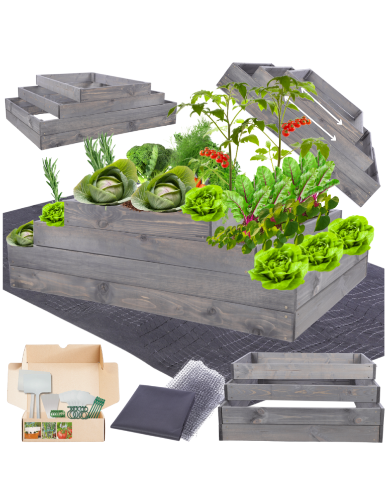 Grządki kaskadowe - Skrzynia na warzywa regulowana skrzynie na warzywnik inspekt 36x117x80 - product b2b.wamar.biz 1