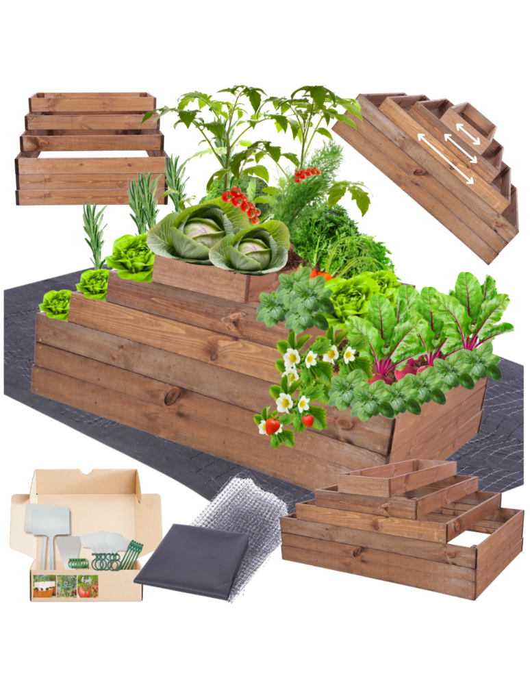 Grządki kaskadowe - Grządka na warzywa regulowana skrzynie na warzywniak inspekt 54x117x90 - product b2b.wamar.biz 1