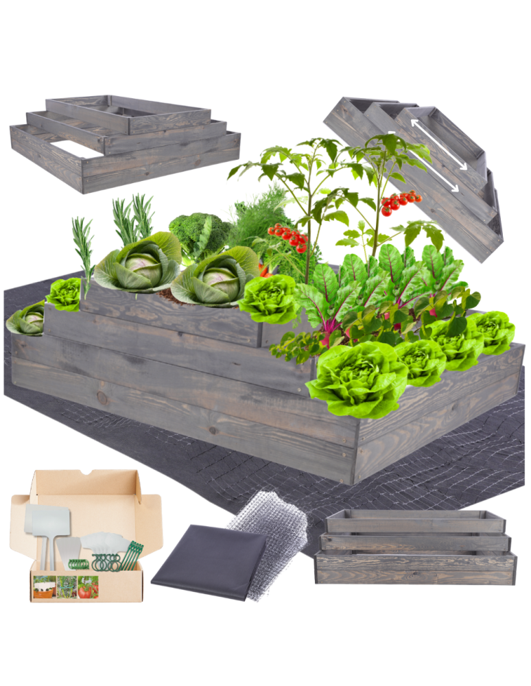 Grządki kaskadowe - Skrzynia na warzywa regulowana skrzynie na warzywniak donica 36x117x120 - produkt b2b.wamar.biz 1