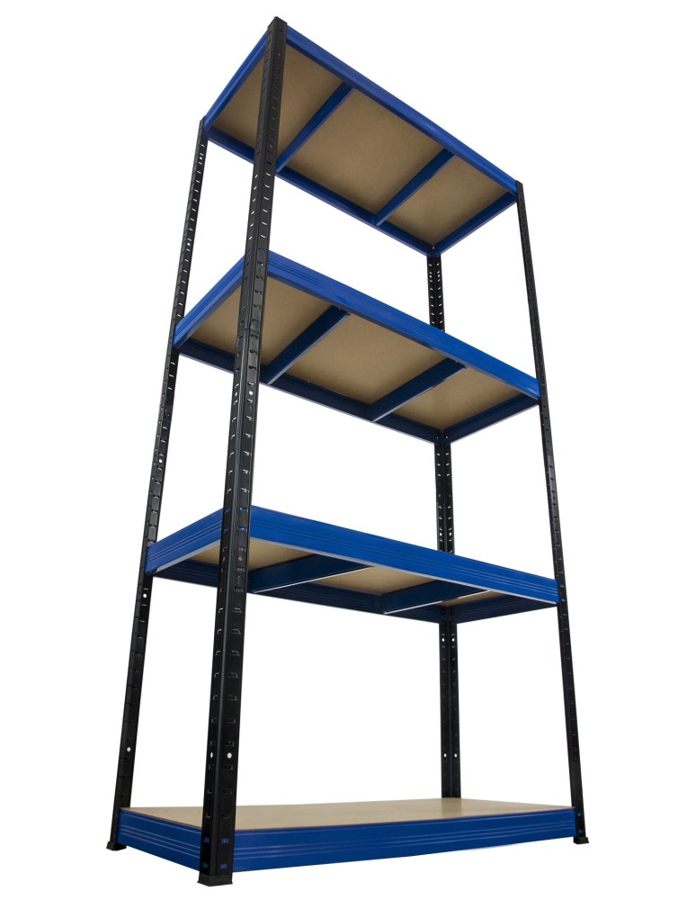 Regały - Regał Helios 180x110x35 cm 4 półki/400kg Czarno-Pomarańczowy - product b2b.wamar.biz 12