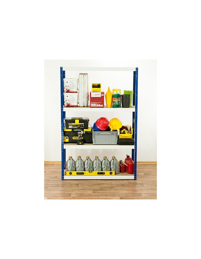 Regały - Regał Helios 180x110x30 cm 4 półki/400kg Czarno-Pomarańczowy - product b2b.wamar.biz 6