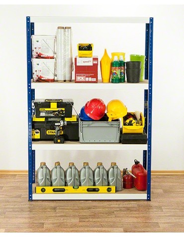 Regały Magazynowe - Regał Helios 180x120x30 cm 4 półki/175kg Biało-Pomarańczowy - product 7