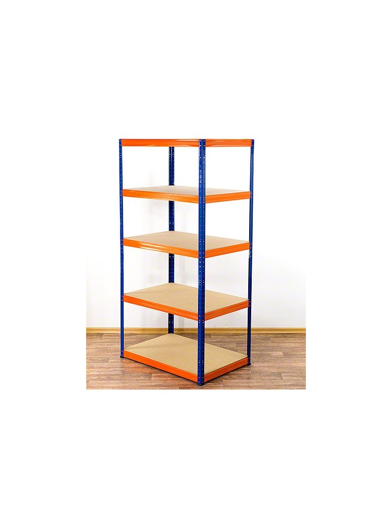 Regały Magazynowe - Regał Helios 180x90x60 cm 5 półek/175kg Biało-Pomarańczowy - product b2b.wamar.biz 3