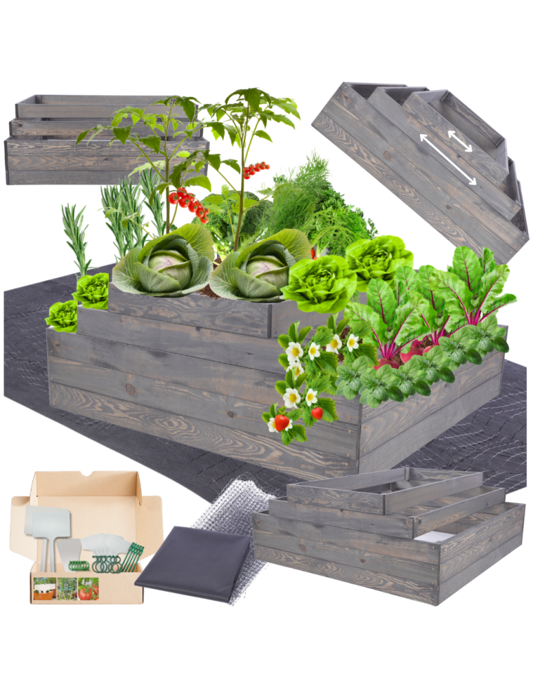 Grządki kaskadowe - Skrzynia na warzywa regulowana skrzynie na warzywniak inspekt 45x117x120 - product b2b.wamar.biz 1
