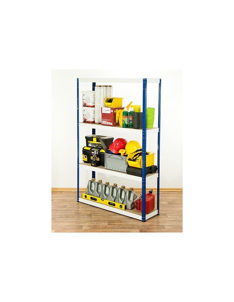 Regały - Regał Helios 180x110x35 cm 4 półki/275kg Niebiesko-Biały - product b2b.wamar.biz 5
