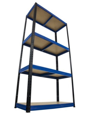 Regały - Regał Helios 180x110x35 cm 4 półki/275kg Niebiesko-Biały - product 15