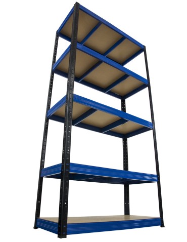 Regały - Regał Helios 180x110x40 cm 5 półek/400kg Czarno-Pomarańczowy - product 13