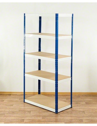 Regały - Regał Helios 180x100x60 cm 5 półek/275kg Niebiesko-Biały - product 4