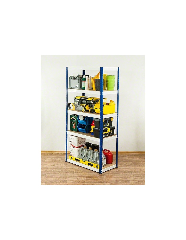 Regały - Regał Helios 180x100x60 cm 5 półek/275kg Niebiesko-Biały - product b2b.wamar.biz 5