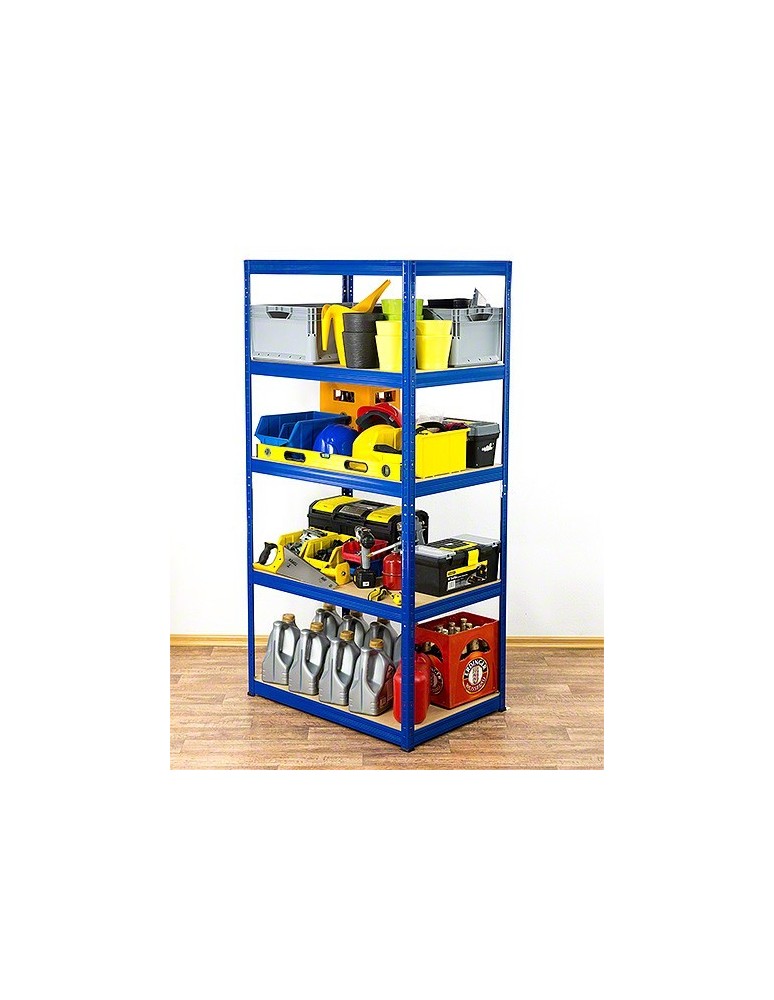 Regały - Regał Helios 180x110x30 cm 5 półek/275kg Niebiesko-Biały - product b2b.wamar.biz 10