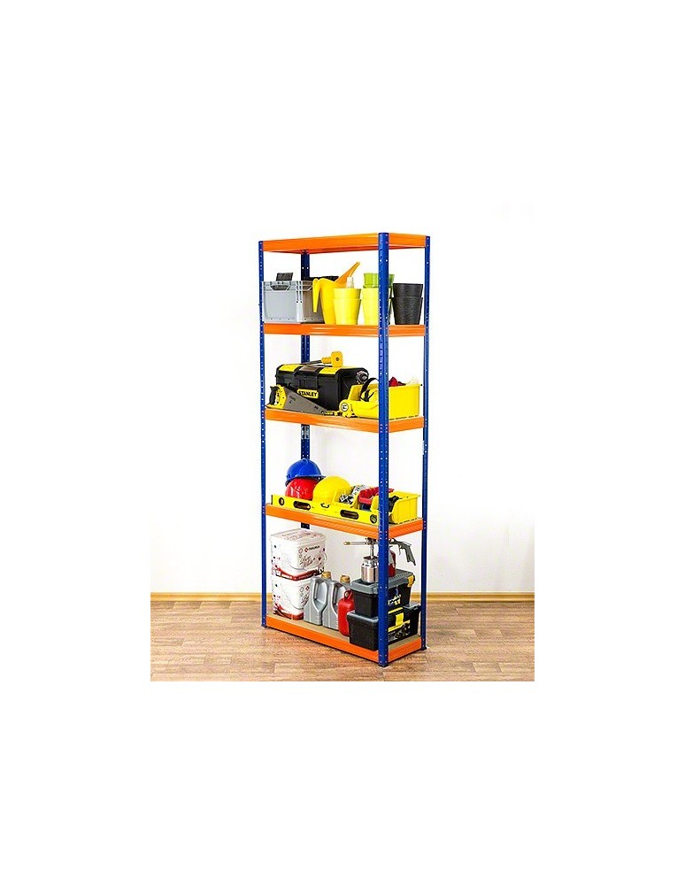 Regały - Regał Helios 196x75x30 cm 5 półek/275kg Niebiesko-Biały - product b2b.wamar.biz 3