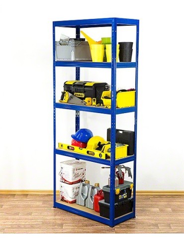 Regały - Regał Helios 196x75x30 cm 5 półek/275kg Niebiesko-Biały - product 8