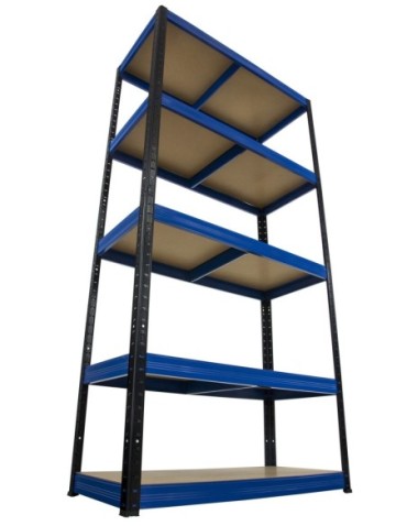 Regały - Regał Helios 196x75x30 cm 5 półek/275kg Niebiesko-Biały - product 16