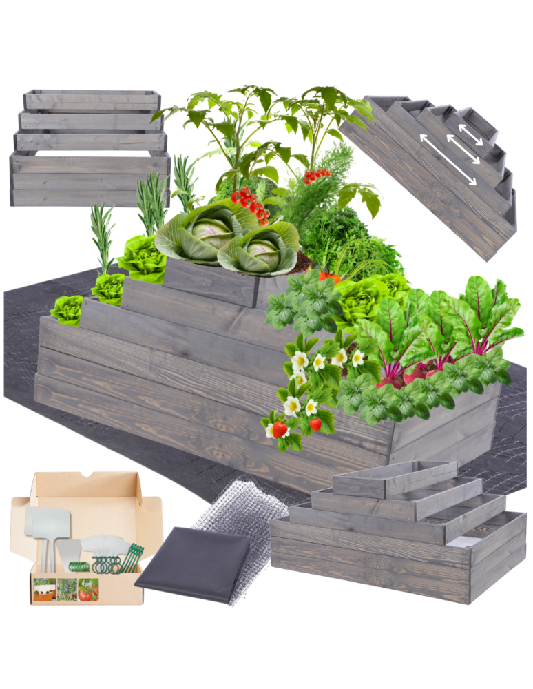 Grządki kaskadowe - Grządka na warzywa regulowana skrzynie na warzywniak inspekt 54x117x90 - product b2b.wamar.biz 1