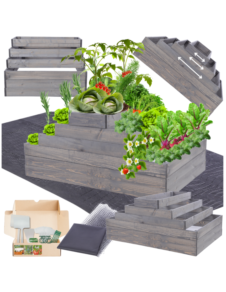 Grządki kaskadowe - Grządka na warzywa regulowana skrzynie na warzywniak inspekt 54x117x100 - product b2b.wamar.biz 1