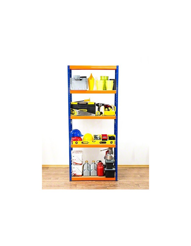 Regały - Regał Helios 196x110x50 cm 5 półek/275kg Niebiesko-Biały - product b2b.wamar.biz 3