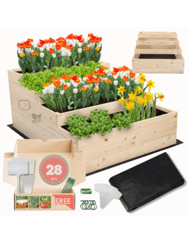 Grządki i Warzywniaki - Skrzynia na warzywa warzywnik IMPREGNOWANY 54x90x120 GRATISY WYSOKA ECO - product 7