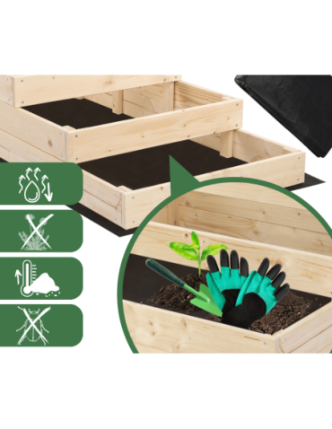 Grządki i Warzywniaki - Skrzynie na warzywa warzywniak donica IMPREGNOWANY 45x120x120 GRATISY EKO - product 13