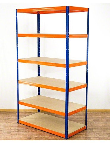 Regały - Regał Helios 213x120x45 cm 6 półek/400kg Czarno-Biały - product 2