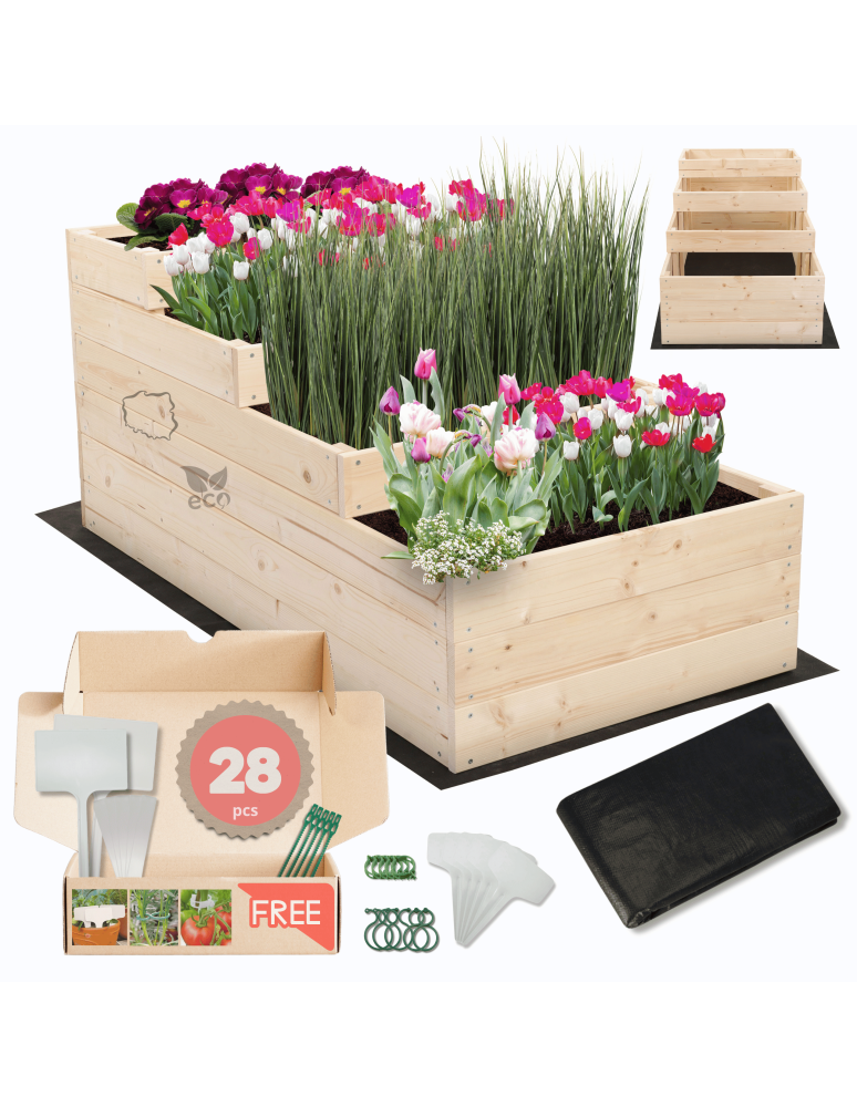 Grządki i Warzywniaki - Skrzynia na warzywa warzywnik IMPREGNOWANY 54x60x120 GRATISY WYSOKA ECO - product b2b.wamar.biz 22