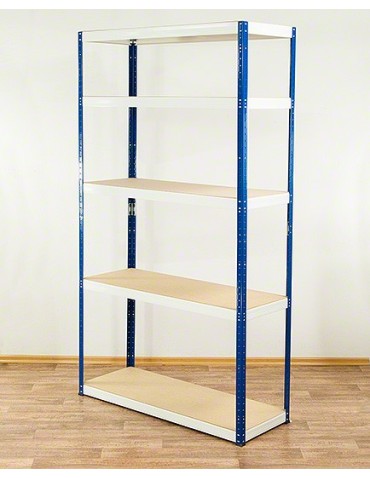 Regały - Regał Helios 213x120x50 cm 5 półek/400kg Czarno-Biały - product 4