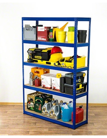 Regały - Regał Helios 213x100x50 cm 5 półek/400kg Czarno-Pomarańczowy - product 8