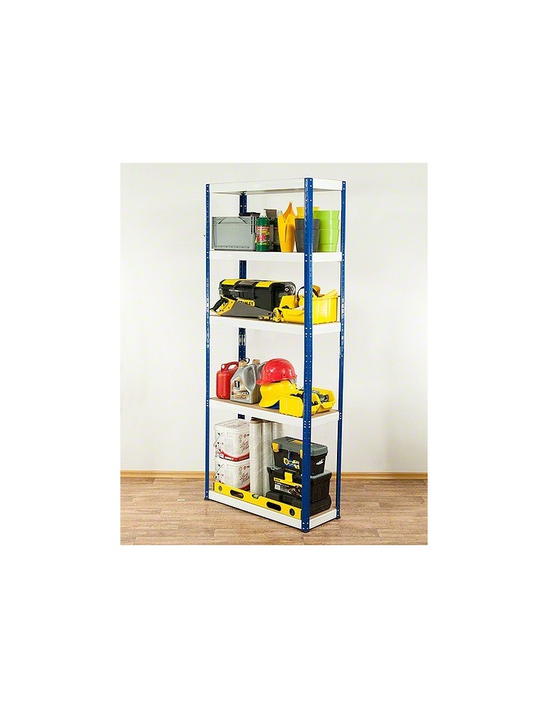 Regały - Regał Helios 180x100x30 cm 5 półek/350kg Niebiesko-Biały - product b2b.wamar.biz 5