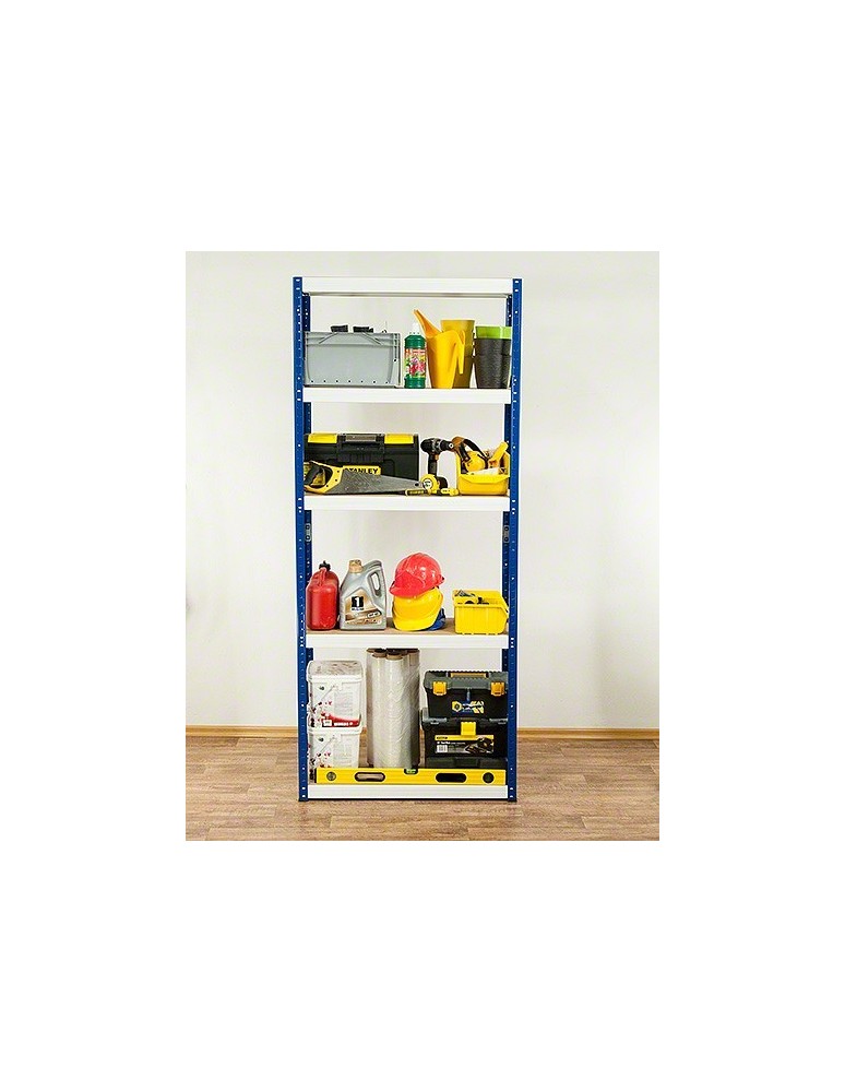 Regały - Regał Helios 180x100x45 cm 5 półek/350kg Niebiesko-Biały - product b2b.wamar.biz 6