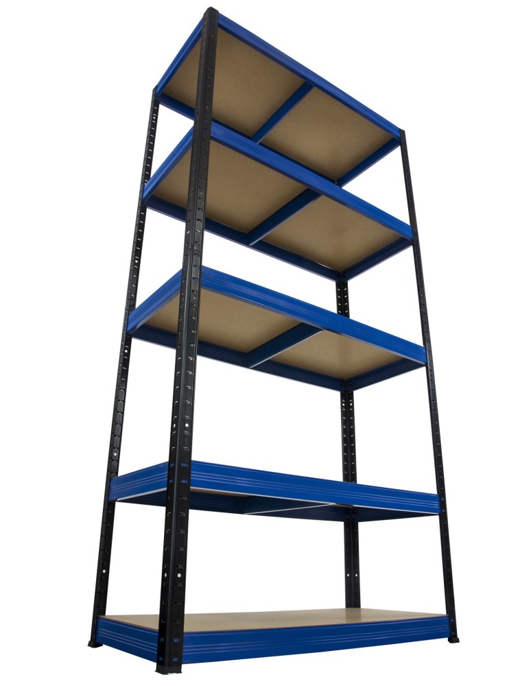 Regały - Regał Helios 180x100x45 cm 5 półek/350kg Niebiesko-Biały - product b2b.wamar.biz 16