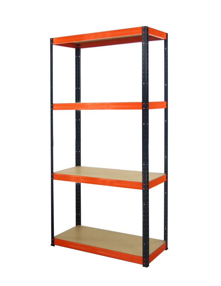 Regały - Regał Helios 180x90x60 cm 4 półki/175kg Czarno-Niebieski - product b2b.wamar.biz 13