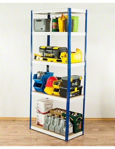 Regały Magazynowe - Regał Helios 196x90x45 cm 5 półek/175kg Biało-Pomarańczowy - product 8