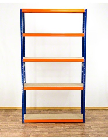 Regały Magazynowe - Regał Helios 196x100x35 cm 5 półek/175kg Biało-Pomarańczowy - product 3