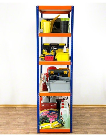 Regały Magazynowe - Regał Helios 196x110x60 cm 5 półek/175kg Biało-Pomarańczowy - product 3