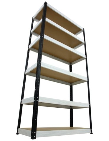 Regały - Regał Helios 196x75x50 cm 6 półek/175kg Niebiesko-Pomarańczowyi - product 42