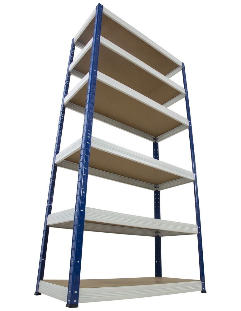Regały - Regał Helios 196x75x50 cm 6 półek/175kg Niebiesko-Pomarańczowyi - product b2b.wamar.biz 45