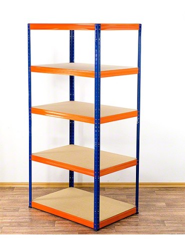 Regały - Regał Helios 180x100x50 cm 5 półek/175kg Czarno-Biały - product 2