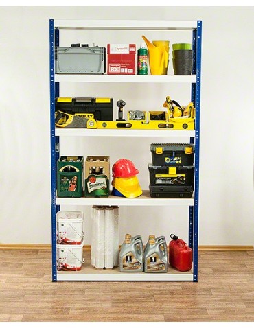 Regały Magazynowe - Regał Helios 213x100x50 cm 5 półek/175kg Biało-Pomarańczowy - product 7