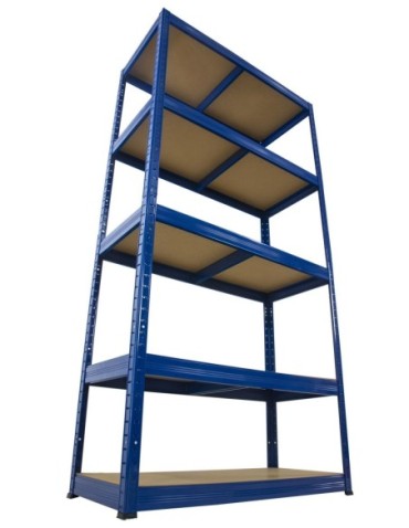 Regały - Regał Helios 213x90x45 cm 5 półek/175kg Niebiesko-Pomarańczowy - product 18