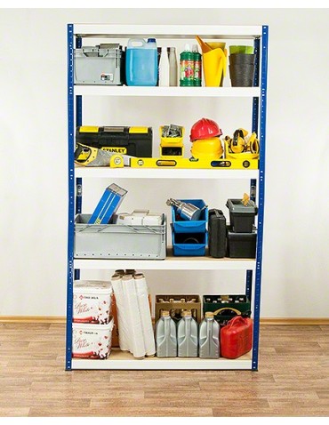 Regały Magazynowe - Regał Helios 213x110x60 cm 5 półek/175kg Biało-Pomarańczowy - product 7