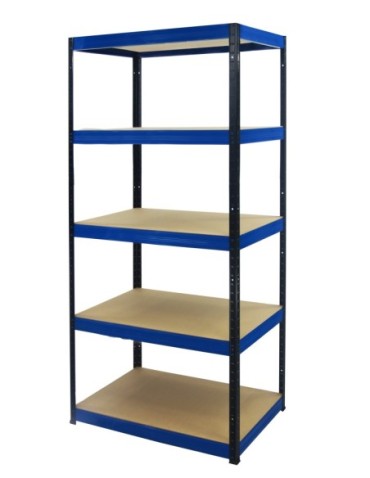 Regały - Regał Helios 213x90x45 cm 5 półek/175kg Niebiesko-Pomarańczowy - product 44