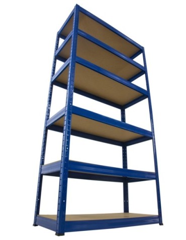 Regały - Regał Helios 213x100x50 cm 6 półek/175kg Niebiesko-Pomarańczowyi - produkt 43
