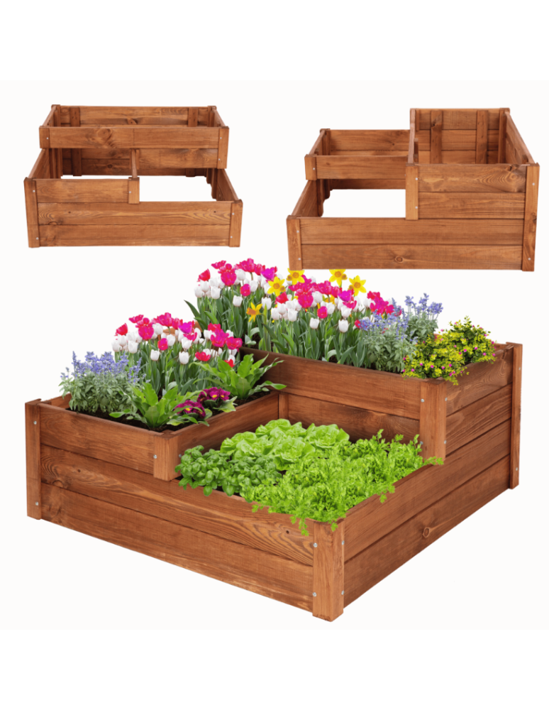 Grządki kaskadowe - Skrzynia na warzywa warzywniak grządka IMPREGNOWANY 36x80x80 INSPEKT EKO - product b2b.wamar.biz 1