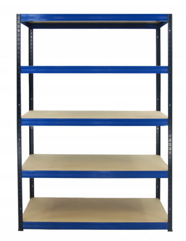 Regały - Regał Helios 213x075x45 cm 5 półek/175kg Czarno-Niebieski - product 22