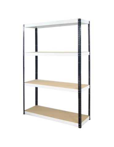 Regały - Regał Helios 180x110x40 cm 4 półki/275kg Niebiesko-Biały - product 35